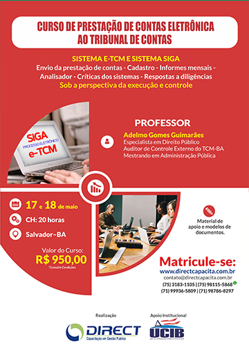 CCurso de Prestação de Contas Eletrônica ao Tribunal de Contas
