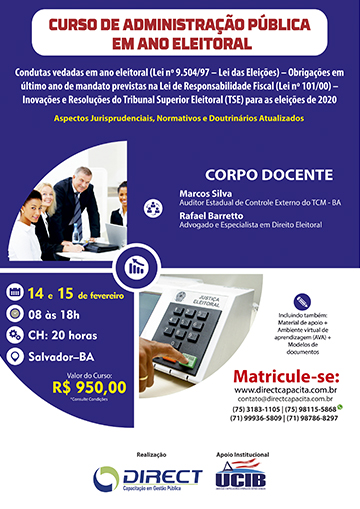 Curso de Finanças, Tributos Municipais e Dívida Ativa
