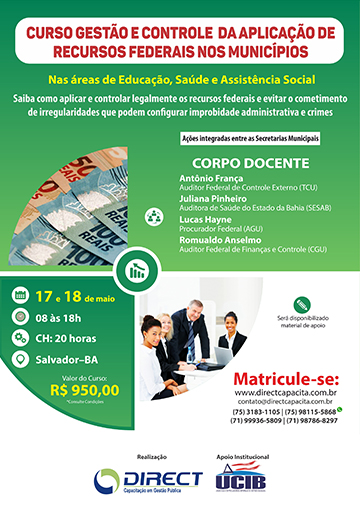 Curso Gestão e Controle da Aplicação de Recursos Federais nos Municípios
